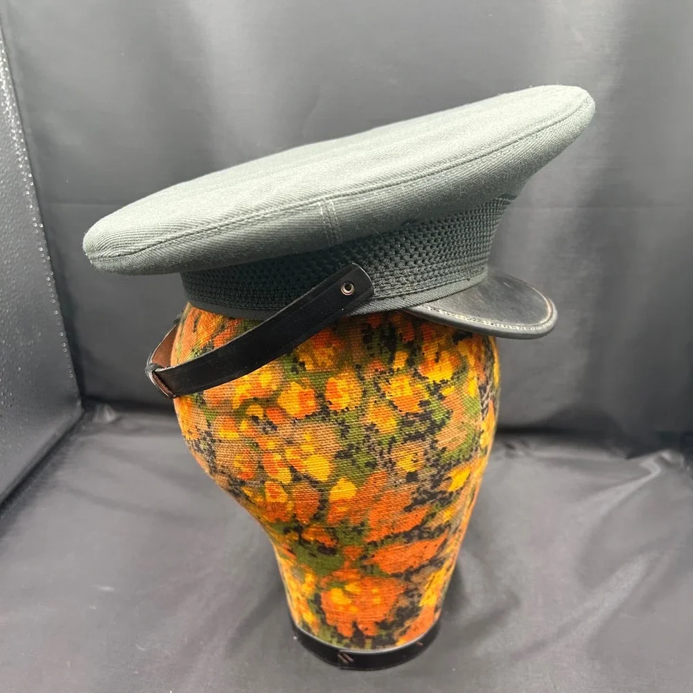 Vintage US Army AG-44 Wool Serge Service Cap Green Eagle Crest 1969 Size 6 7/8